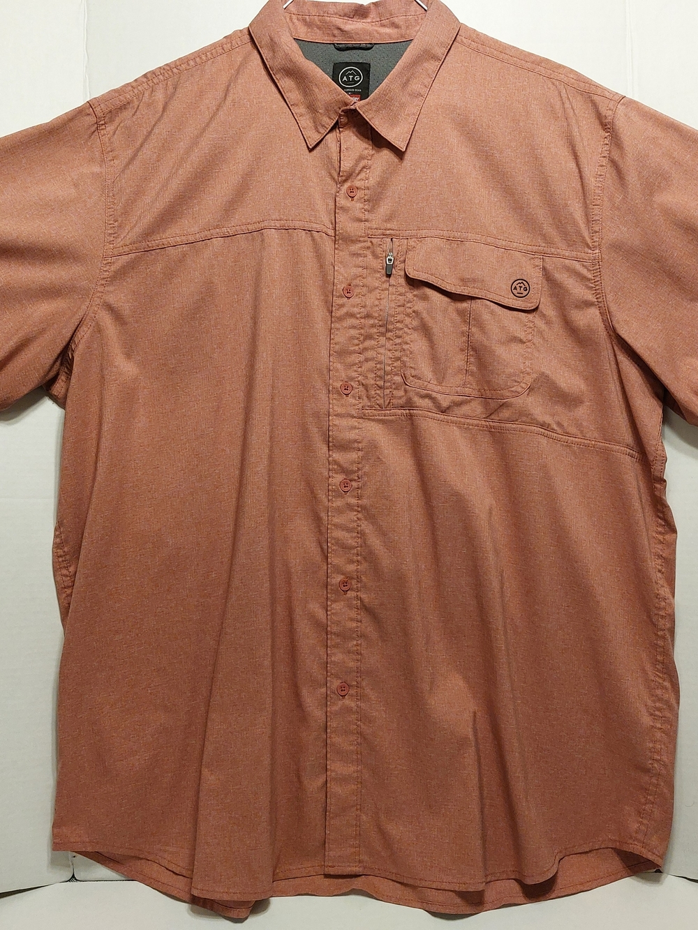 Wrangler Men's Rustic Orange Button-Down Shirt